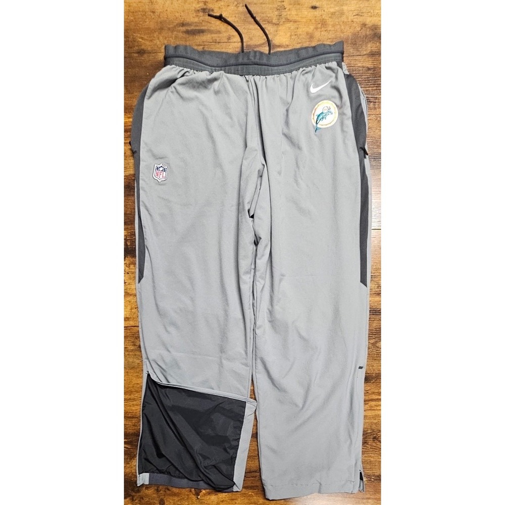 Miami Dolphins Pants Men's 3XL Gray Player Issued Sweat NFL Football Nike